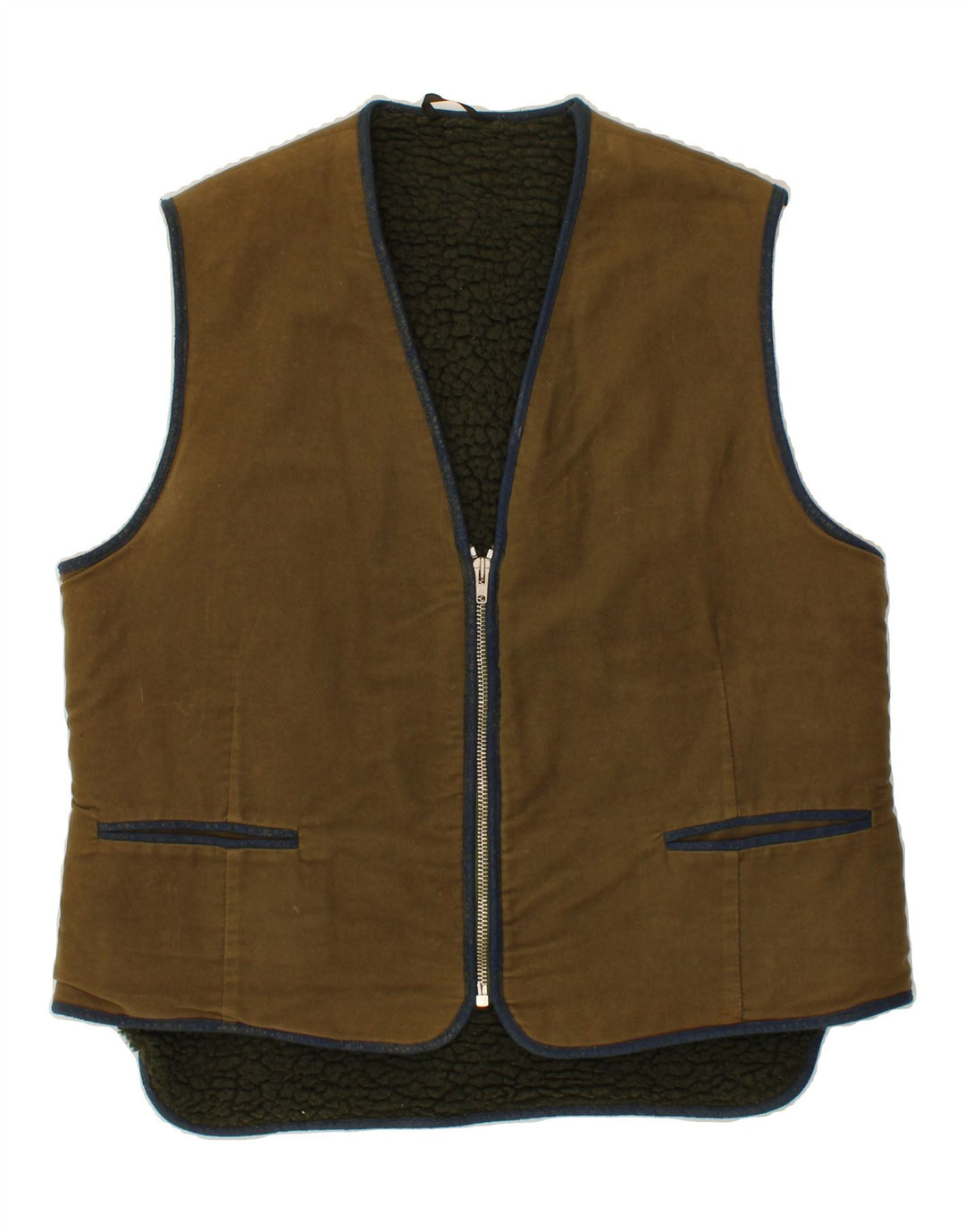 PIONEER Womens Gilet UK 18 XL Brown Polyester Vintage Pioneer and Second-Hand Pioneer from Messina Hembry 