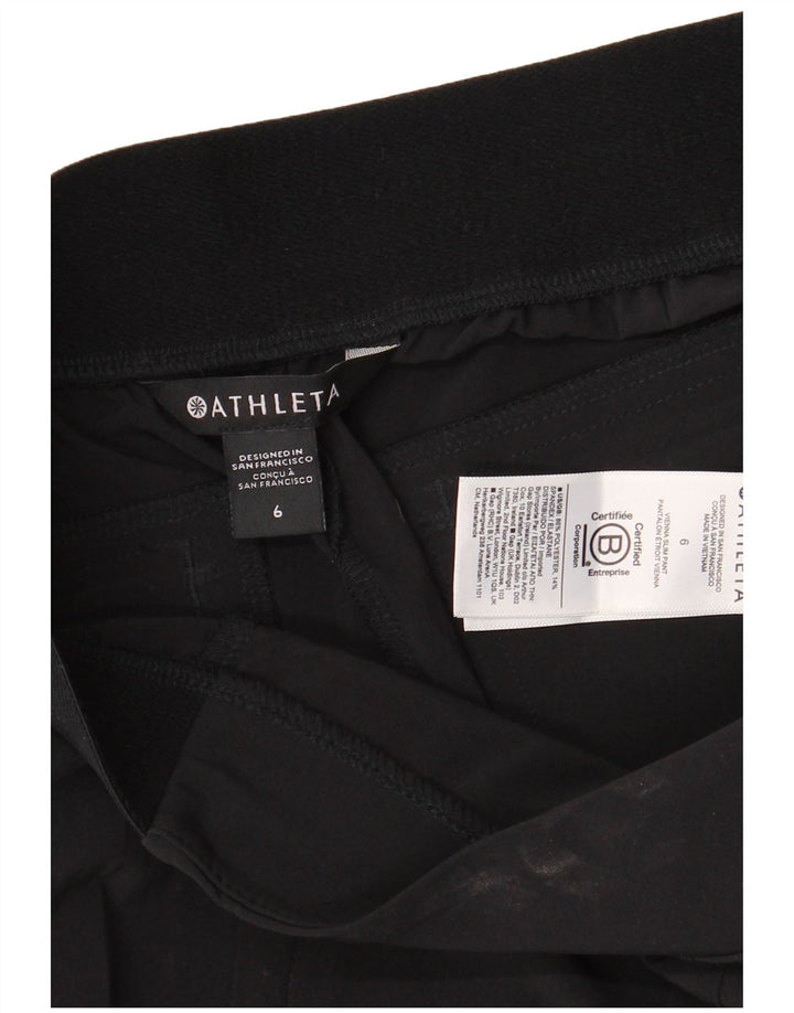 Pantaloni chino conici pentru femei ATHLETA US 6 Medium W30 L30 Poliester negru