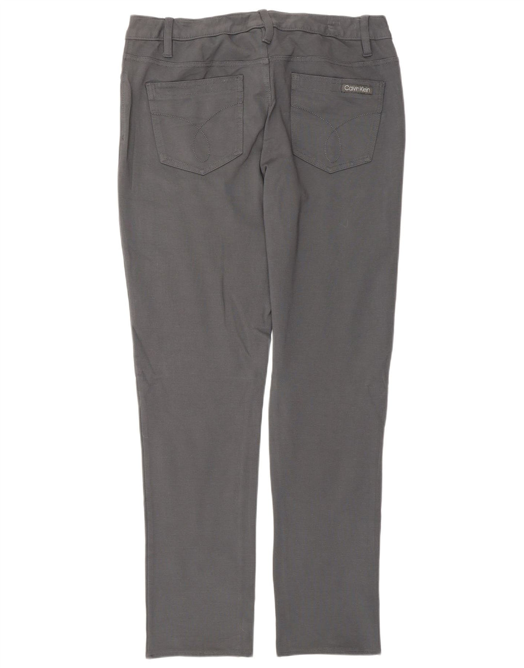 CALVIN KLEIN Pantaloni slim casual pentru femei US 14 XL W34 L32 gri viscoză