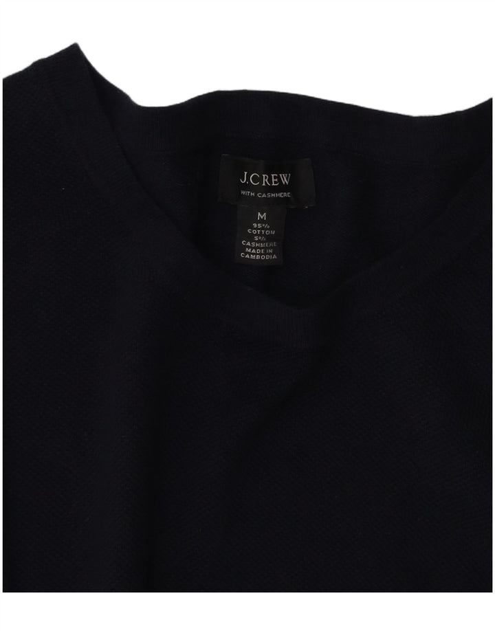 J. CREW Pulover pentru bărbați cu gât de barcă, bumbac mediu albastru bleumarin