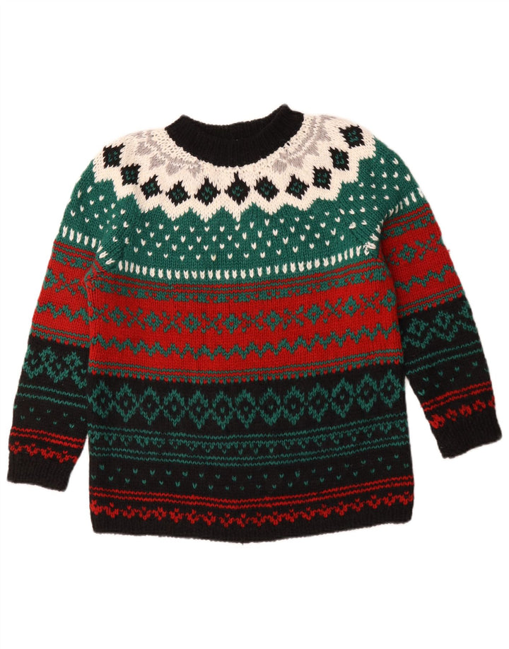 Pulover vintage cu gât țestoasă pentru femei UK 16 mare, multicolor