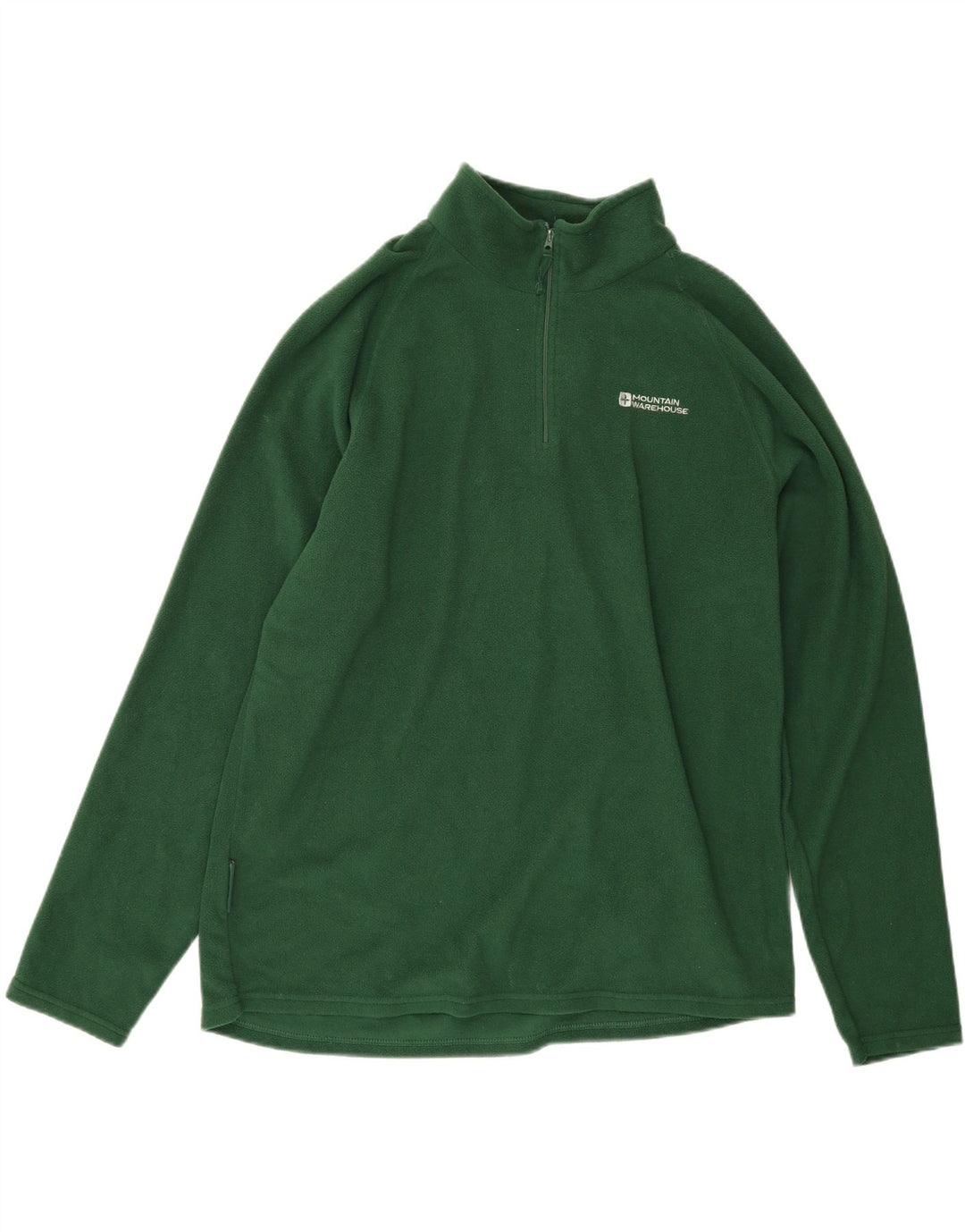 MOUNTAIN WAREHOUSE Mens Zip Neck Fleece Jumper XL Green Polyester Vintage Mountain Warehouse and Second-Hand Mountain Warehouse from Messina Hembry 