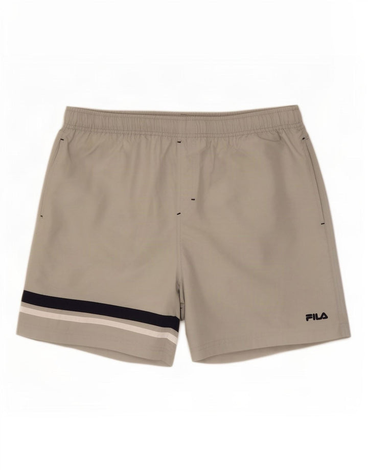 Pantaloni scurți de înot Fila pentru bărbați XL, gri, poliester color bloc