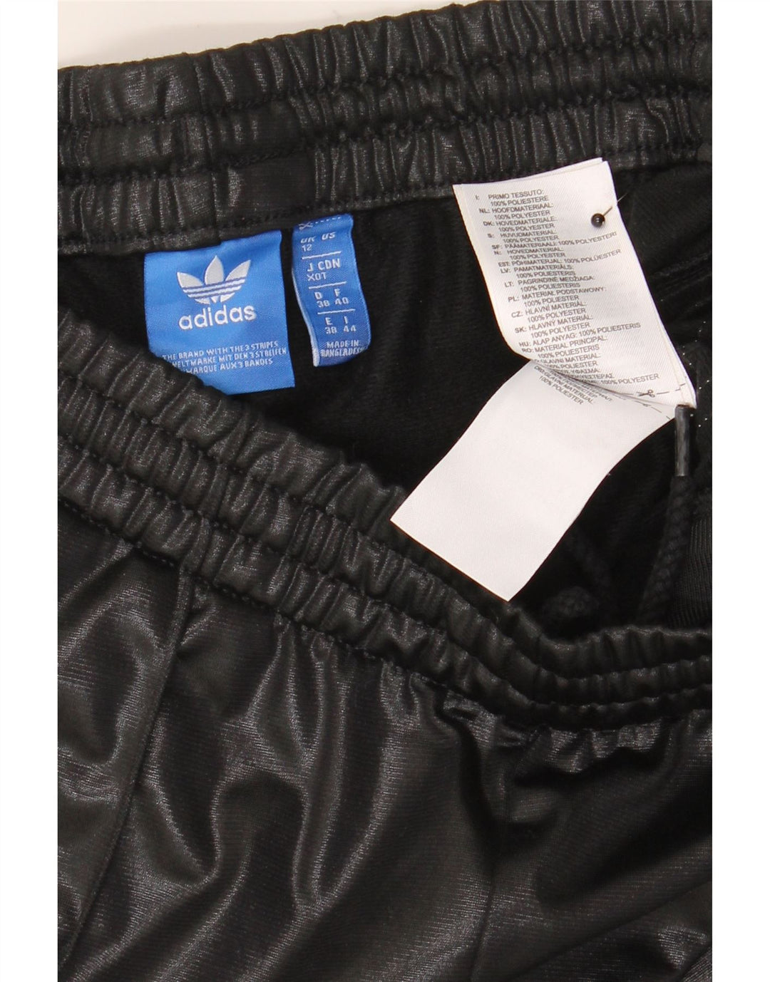 Pantaloni de trening Adidas pentru femei UK 12 Poliester mediu negru