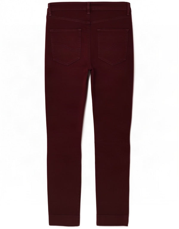 Fat Face Womens Skinny Cropped Jeans UK 10 Small W30 L25 Burgundy Cotton