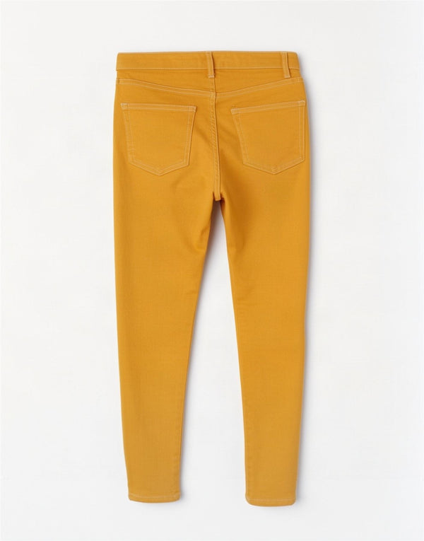 Topshop Blugi Skinny Jamie Crop pentru femei W28 L25 Bumbac galben