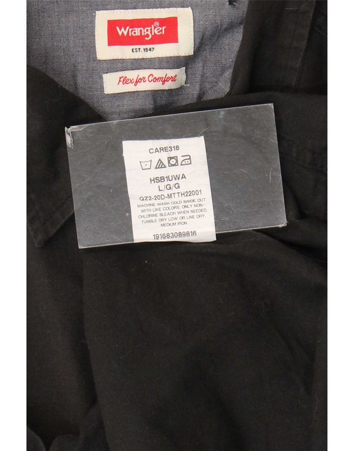 Cămașă cu mânecă scurtă pentru bărbați Wrangler, mare, neagră