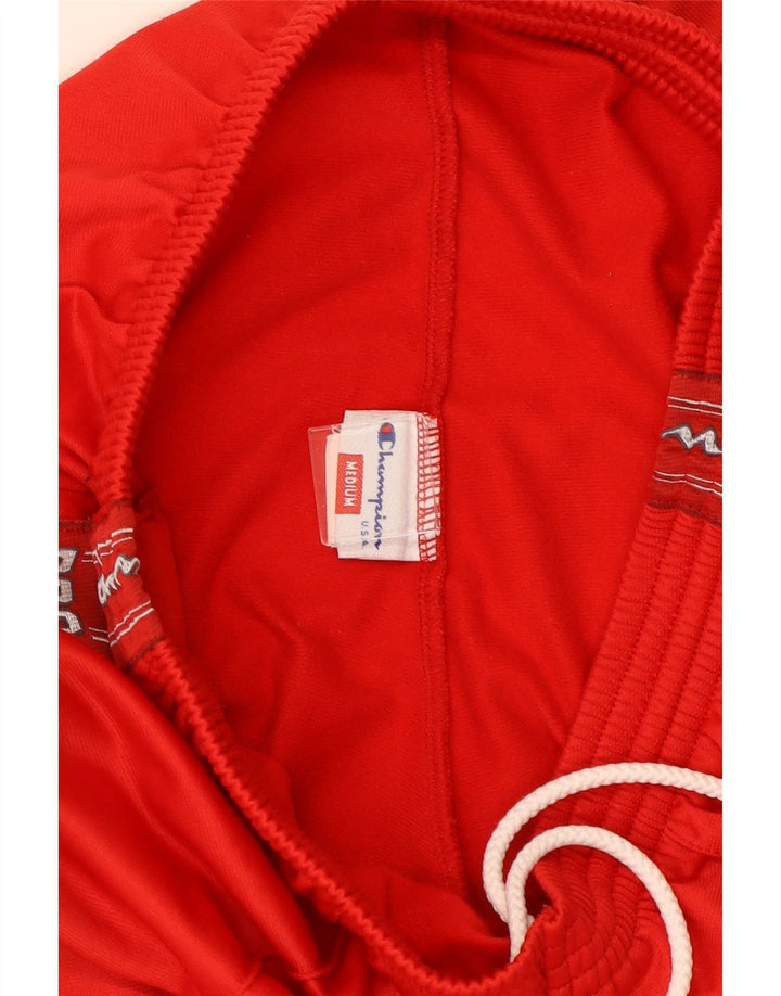 Pantaloni de trening grafic pentru bărbați Champion, poliester roșu mediu
