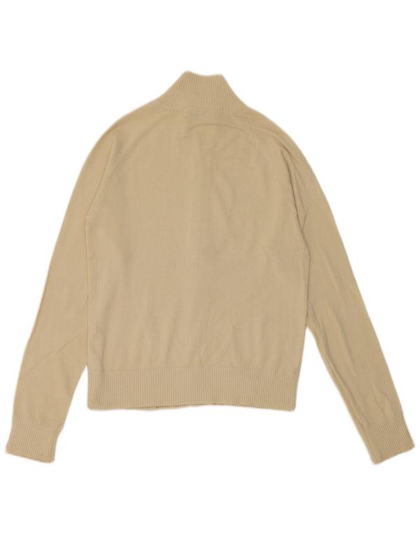 Pulover cardigan pentru femei Zara UK 12 Medium Bej Bumbac