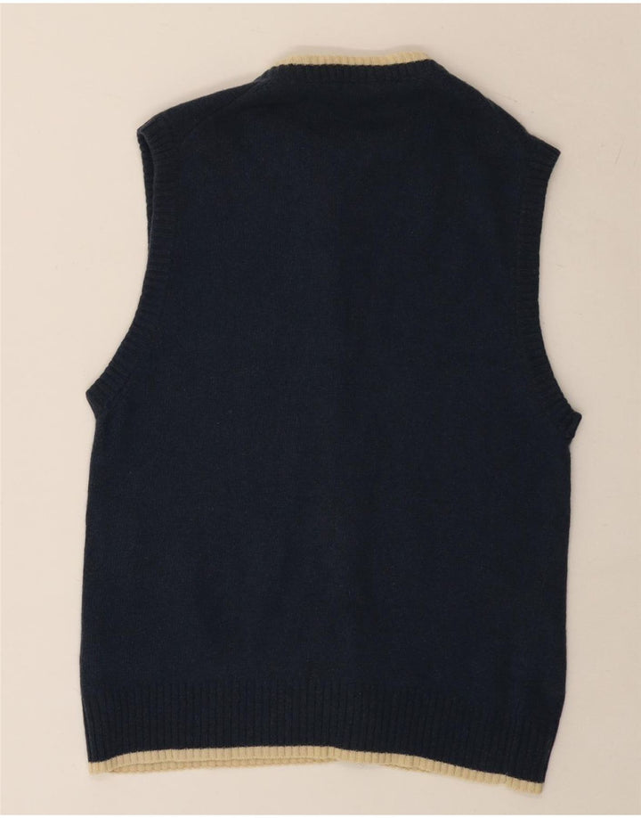 Pulover cardigan fără mâneci pentru femei Sergio Tacchini UK 12 Medium Bleumarin