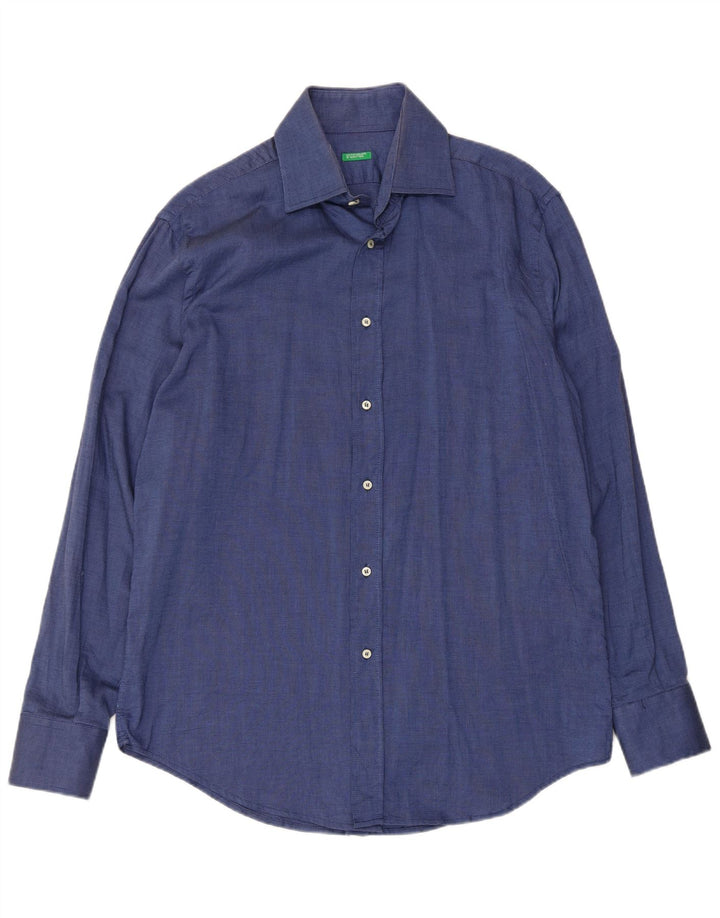 Cămașă Benetton pentru bărbați XL Bumbac bleumarin