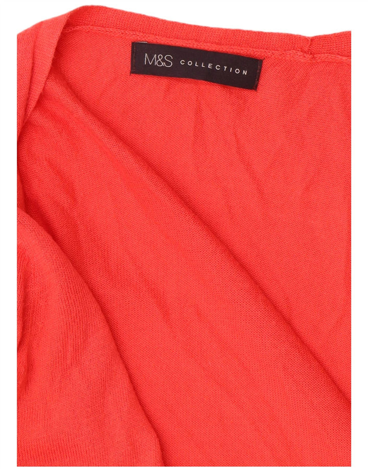Pulover cardigan deschis pentru femei Marks & Spencer UK 12 Medium Red