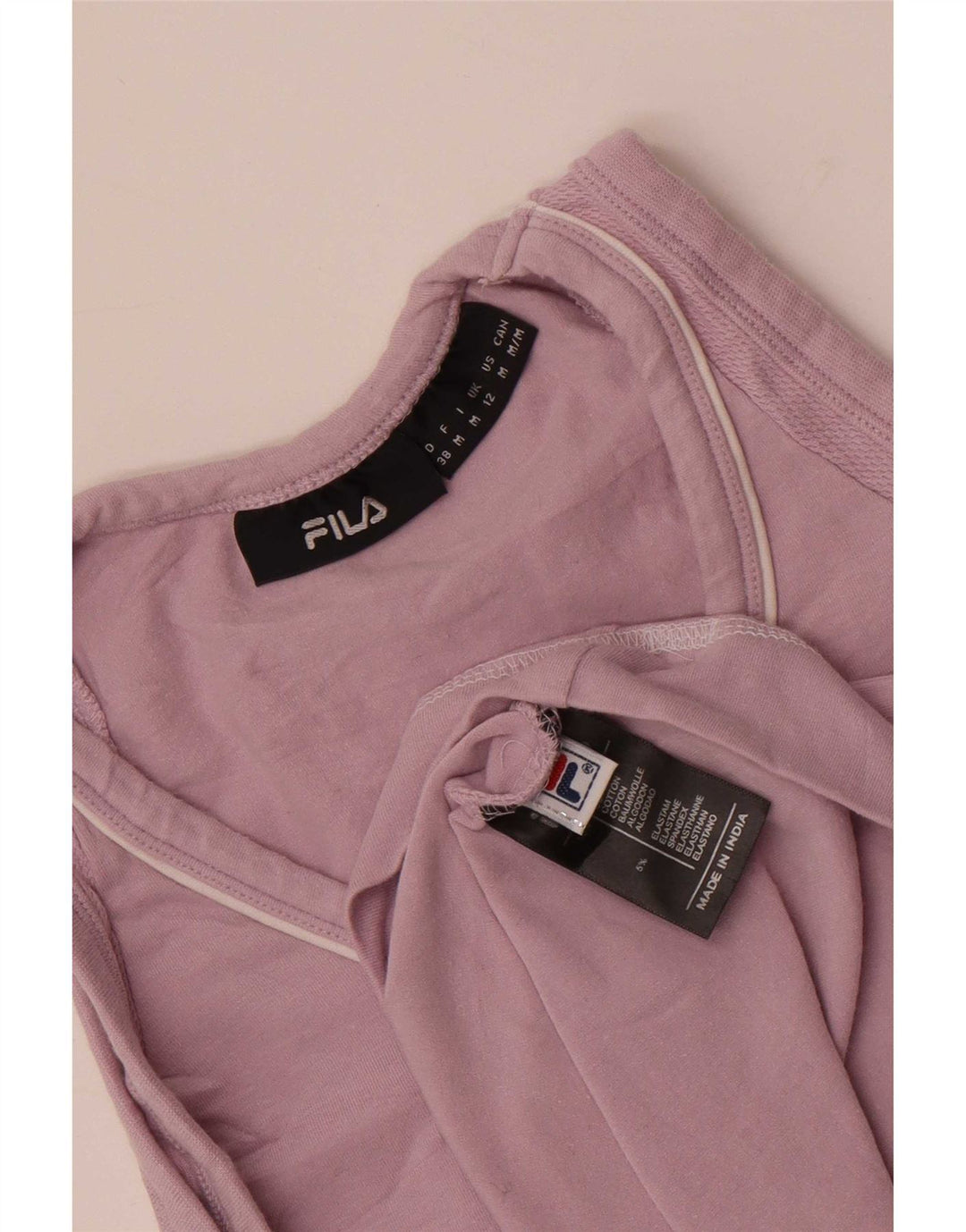 Vest Vest Top Femei Fila UK 12 Medium Pink Bumbac
