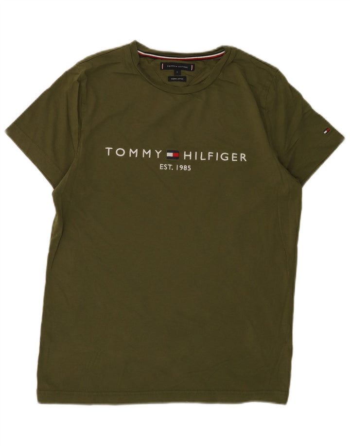 TOMMY HILFIGER Tricou grafic pentru bărbați Top mic bumbac kaki