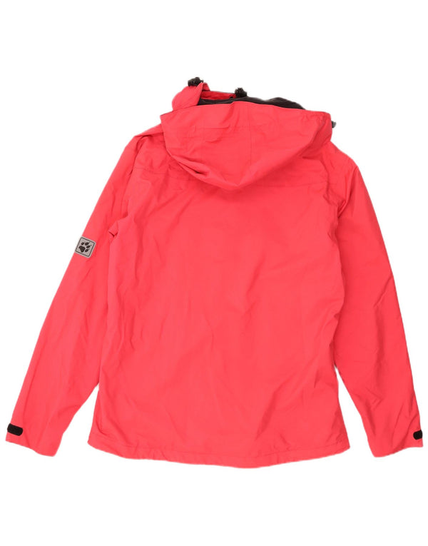 Jack Wolfskin Jachetă de ploaie cu glugă pentru femei UK 12 Poliester roz mediu