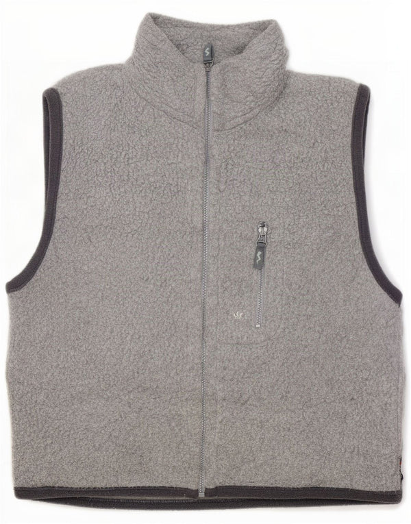 Fat Face Mens Fleece Gilet UK 38 Medium Gri Poliester