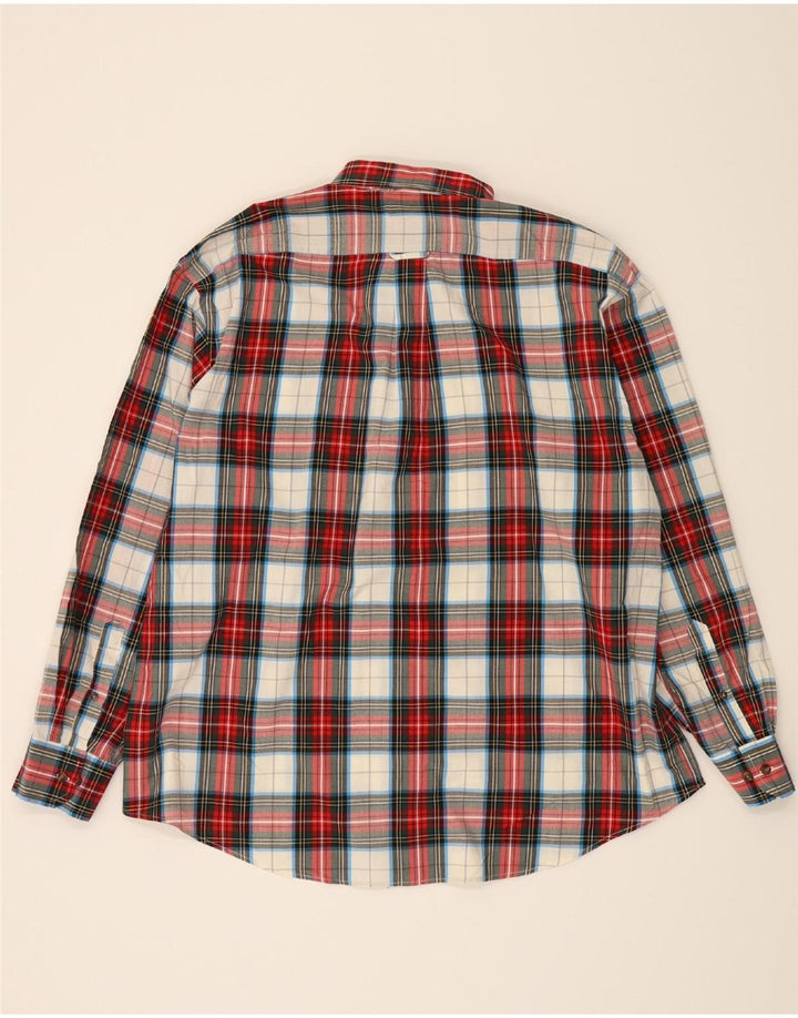 IZOD Mens Shirt 2XL Red Check Cotton Vintage Izod and Second-Hand Izod from Messina Hembry 