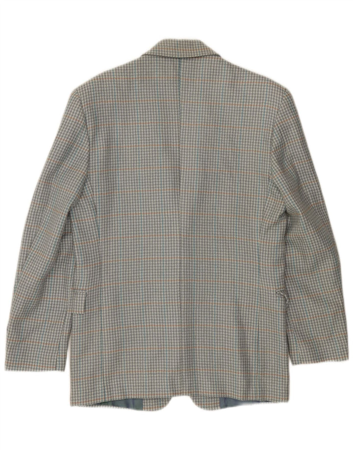 Jachetă pentru bărbați VINTAGE cu 2 nasturi, IT 46, lână nouă, gri mic, picior de gală