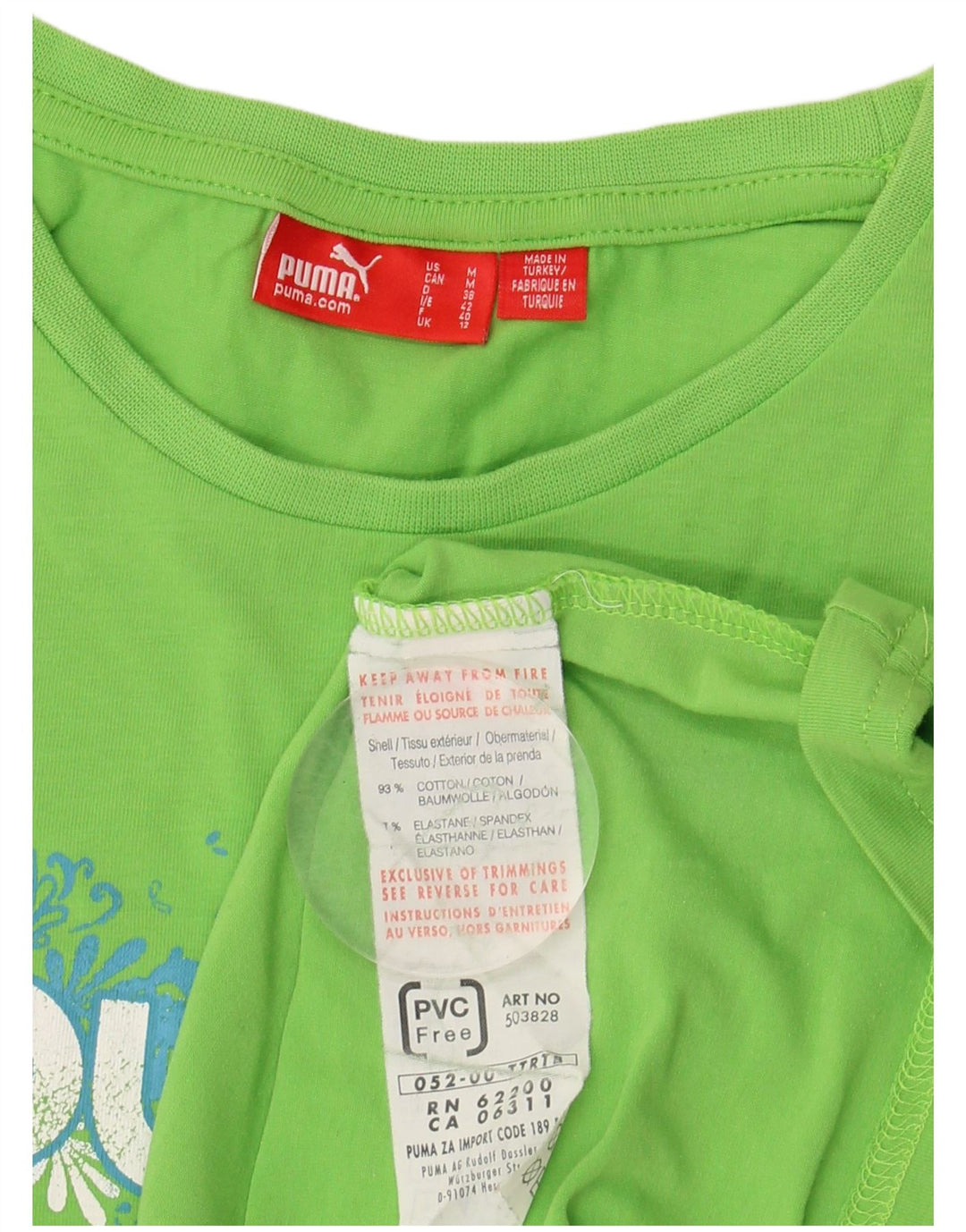 Tricou grafic PUMA pentru femei Top UK 12 Medium Green Bumbac