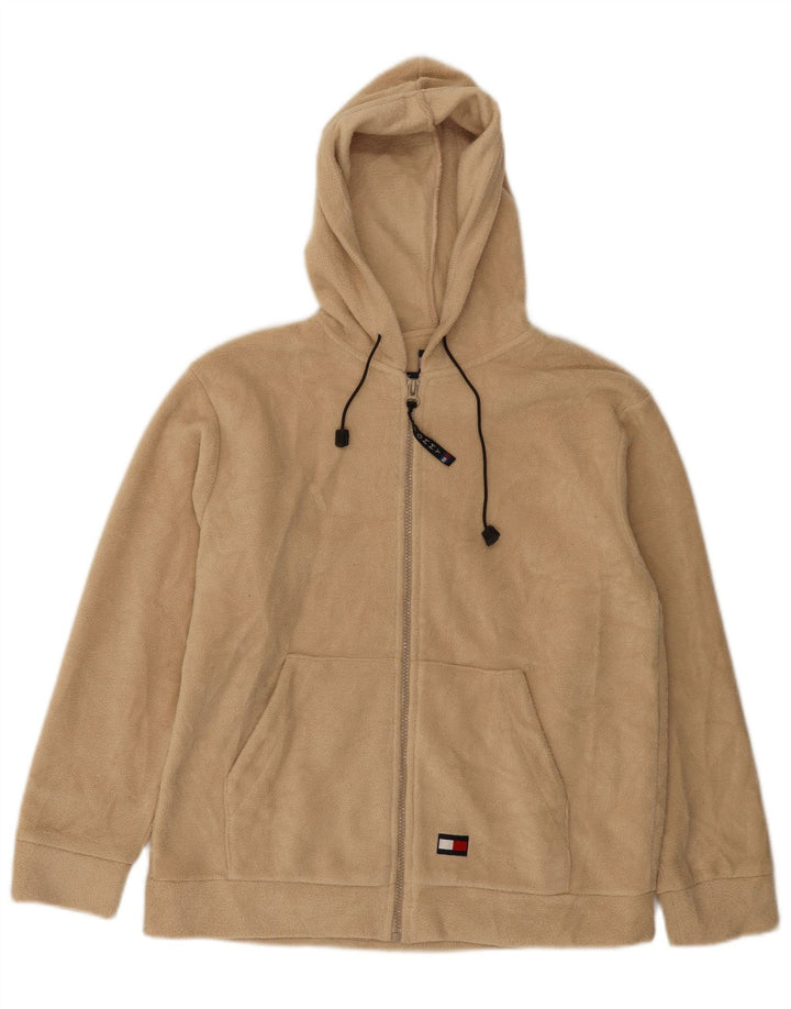 Jachetă fleece cu glugă pentru femei Tommy Hilfiger UK 18 XL poliester bej