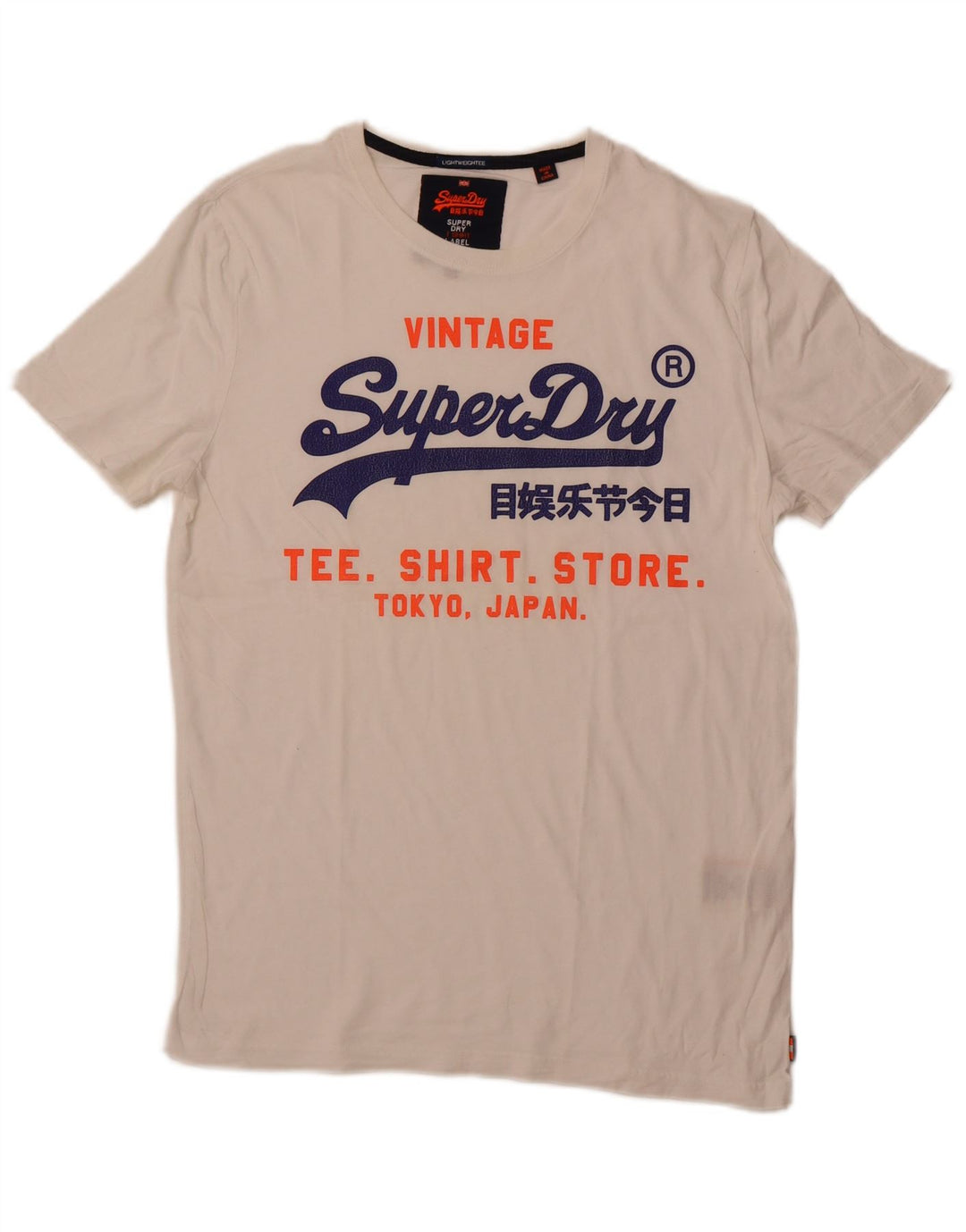 SUPERDRY tricou grafic pentru bărbați Top mare din bumbac alb