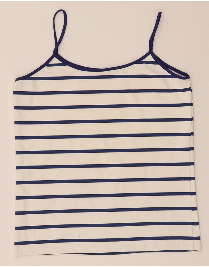 Top camis pentru femei Zara UK 14, mare, alb, cu dungi