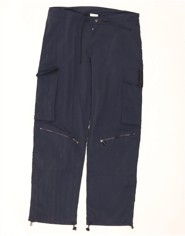 Pantaloni cargo drepti ADIDAS pentru bărbați, nailon mici, albastru