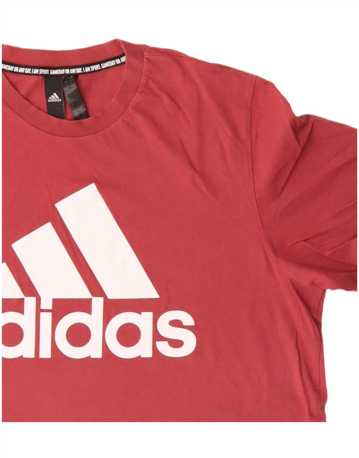 Tricou grafic ADIDAS pentru bărbați Top mare bumbac roșu