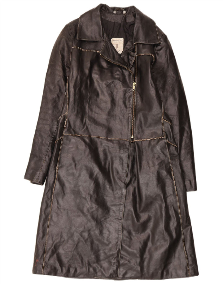 Trench din piele pentru femei Conbipel IT 42 Medium Black
