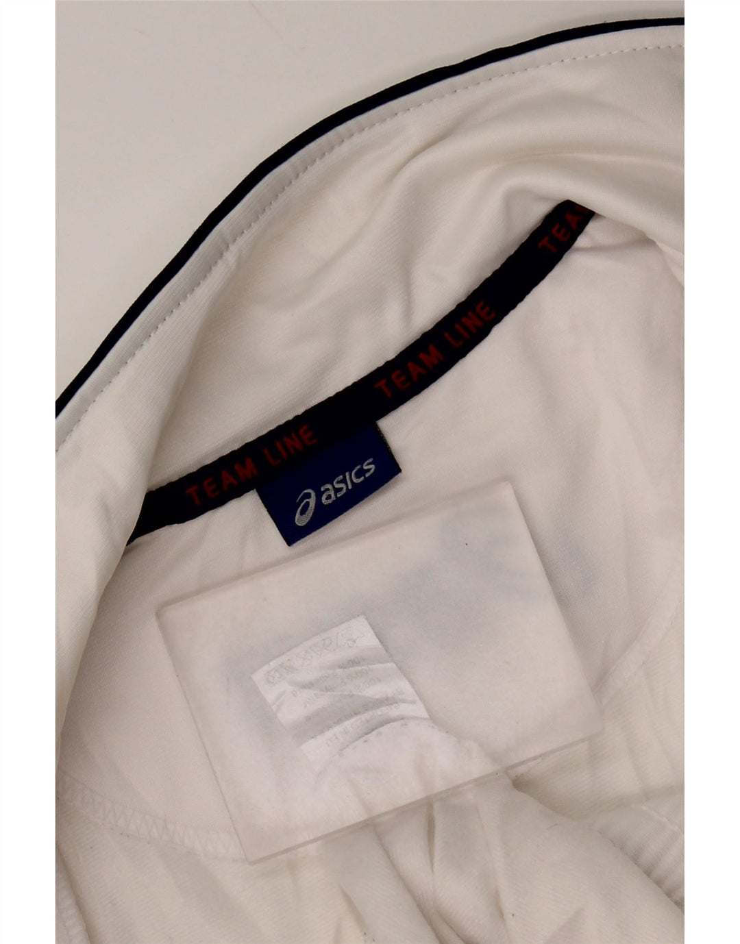 Jachetă de top pentru trening grafic ASICS pentru bărbați, alb mediu, poliester bloc de culoare
