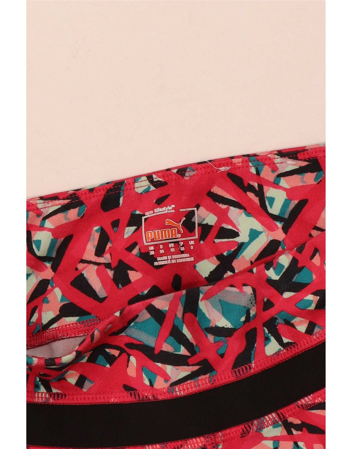 Leggings Capri Puma pentru femei UK 8 Small Pink Geometric