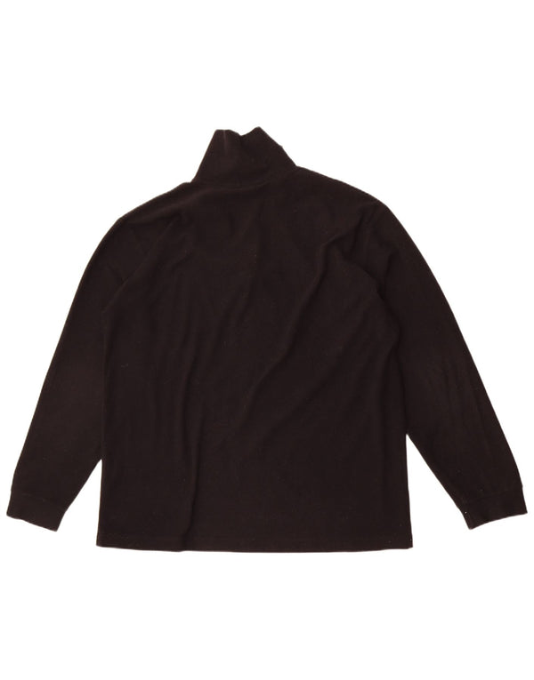 Pulover pentru bărbați Invicta, cu fermoar și gât, XL, poliester negru