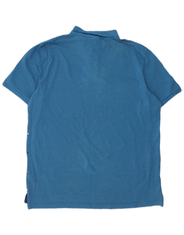 Tricou polo NIKE pentru bărbați XL, bumbac cu dungi albastre