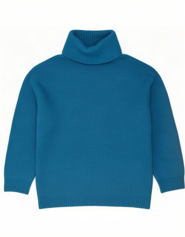 Pulover pentru femei supradimensionat cu gât rulat Zara UK 14 Medium Blue Peteted