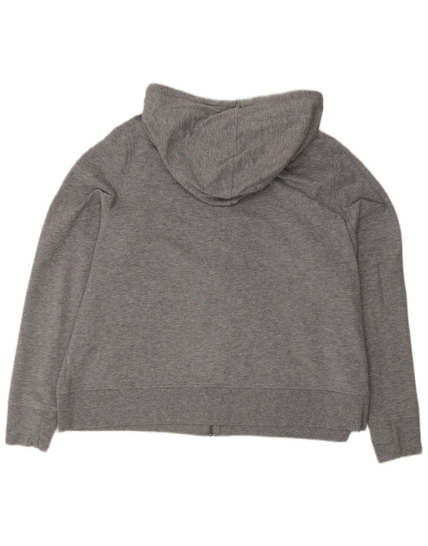 Marks & Spencer Pulover cu capota cu fermoar pentru femei UK 22 3XL bumbac gri