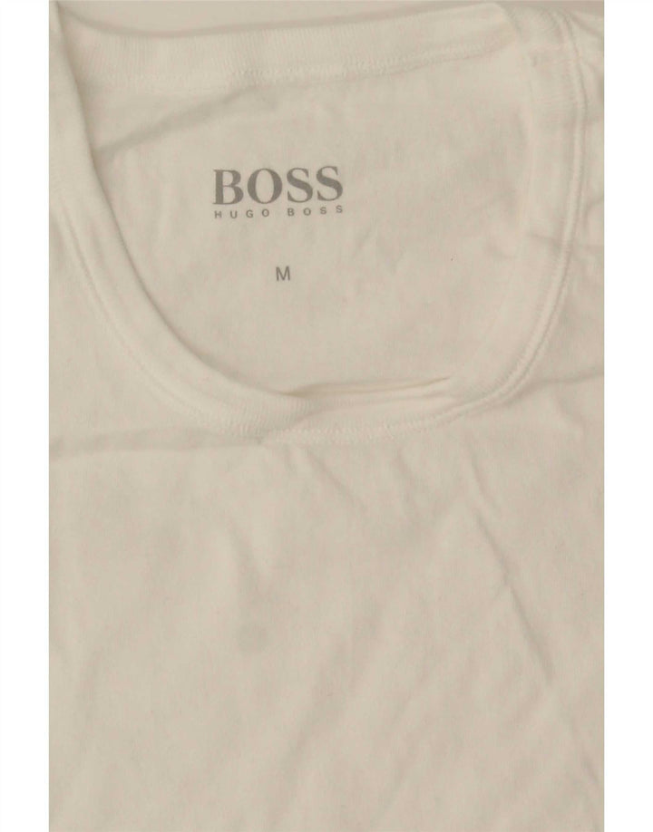 Tricou pentru bărbați Hugo Boss Top Mediu Alb