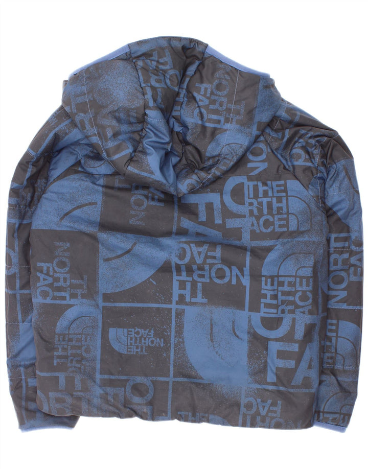 The North Face Boys Graphic Reversibilă căptușită Jachetă 7-8 ani Small Blue