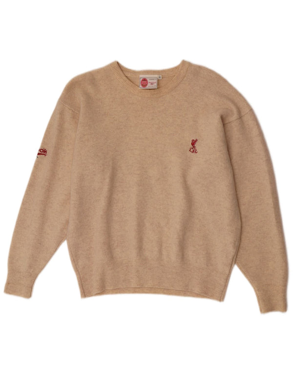 Pulover Reebok pentru bărbați Liverpool, cu formă regulată, cu gât de barcă, XL, bej