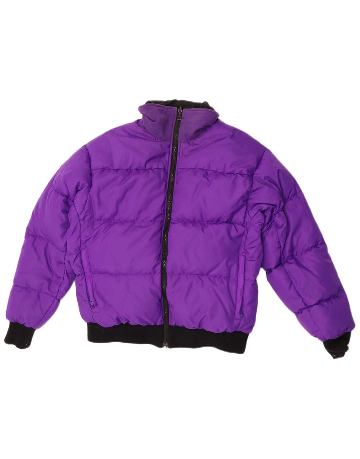 Jachetă căptușită reversibilă Columbia pentru femei UK 16, mare, mov, bloc de culoare