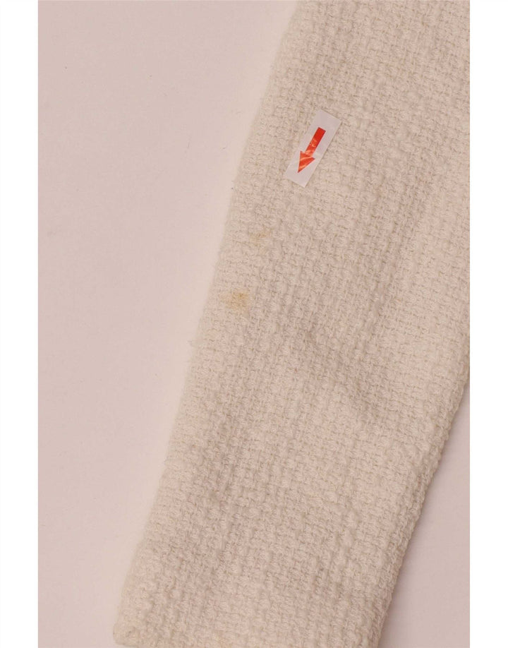 Jachetă Blazer pentru Damă Zara UK 8 Mic Bumbac Alb