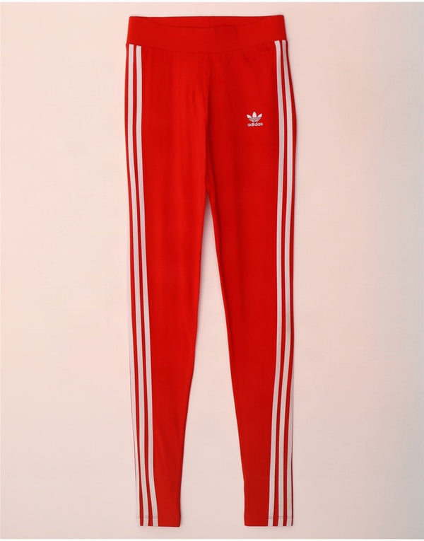 Leggings pentru femei Adidas UK 8 Small Red Bumbac