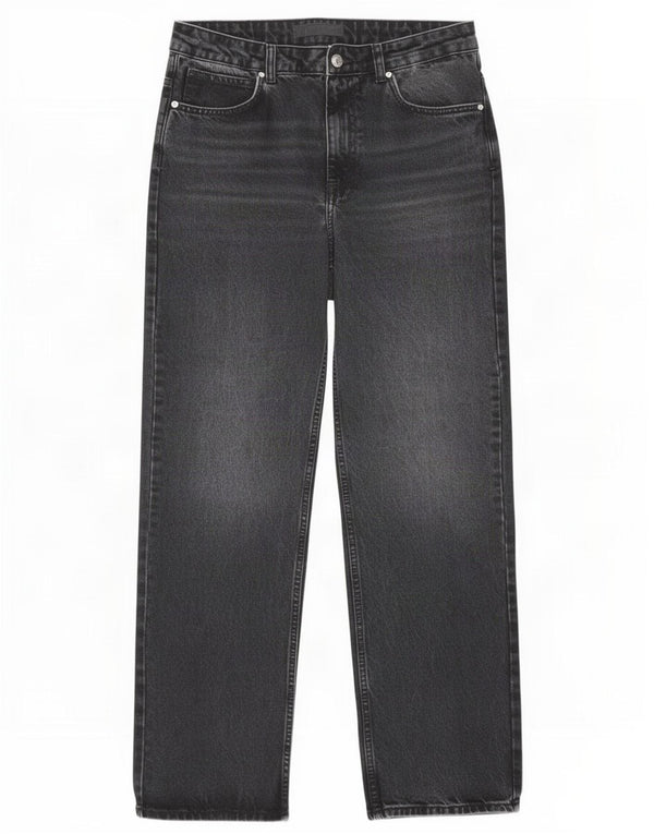 Blugi drepti pentru femei Zara EU 40 Medium W30 L31 Bumbac negru