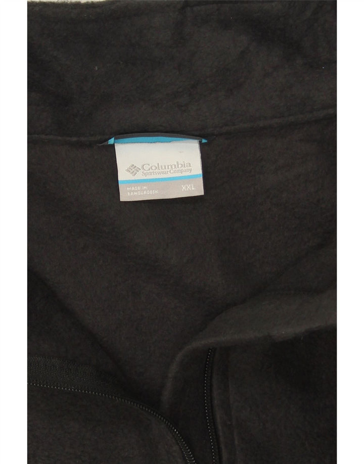Pulover pentru bărbați COLUMBIA, cu fermoar și gât, din lână, 2XL, gri, poliester color bloc