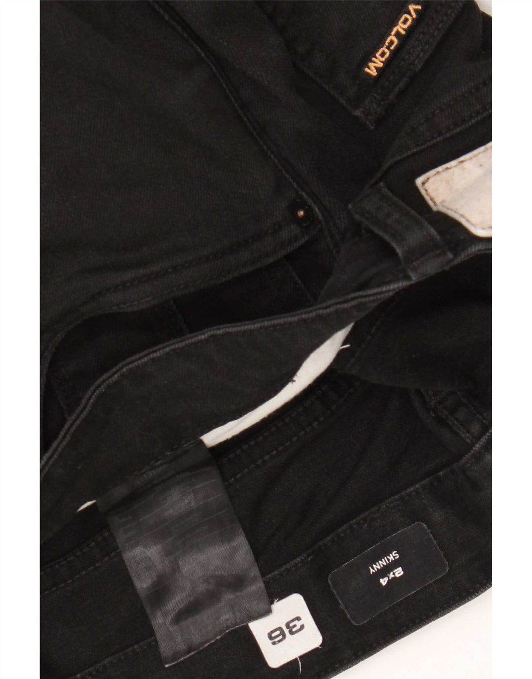 Blugi skinny pentru bărbați Volcom W36 L32 bumbac negru