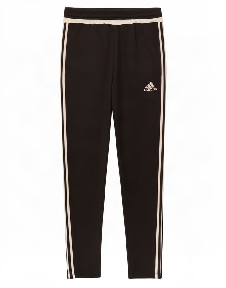 Pantaloni de trening Adidas Climalite pentru bărbați, negru mediu, poliester bloc de culoare