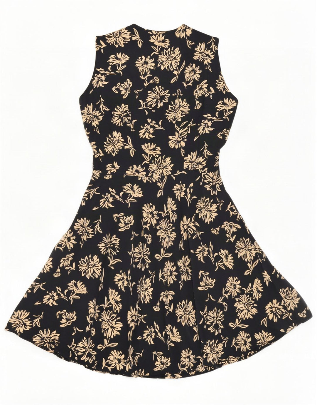 Gianfrediani Rochie A-Line Fără Mâneci Femei IT 42 Medium Black Floral Silk