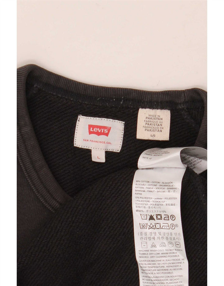 Pulover pentru bărbați Levi's Pulover mare, negru, bumbac