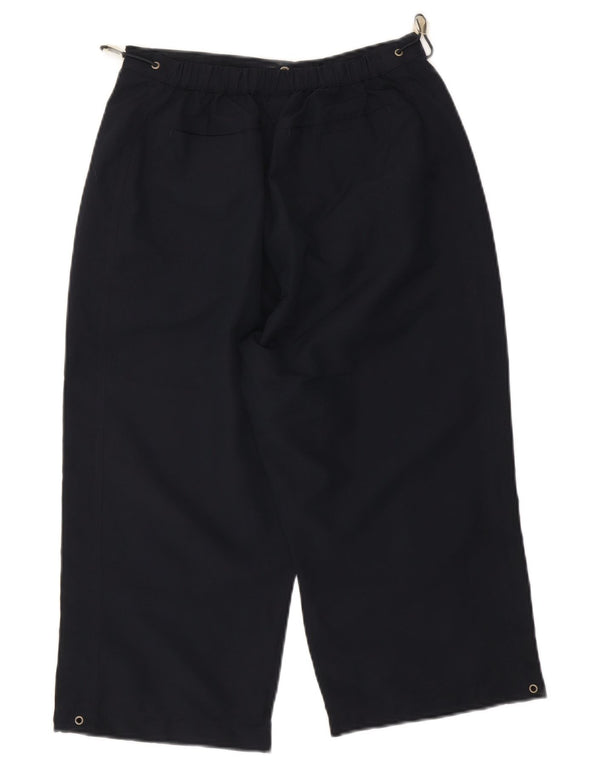 REEBOK Pantaloni Capri cu talie înaltă pentru femei UK 12 Medium W28 L19 Bleumarin