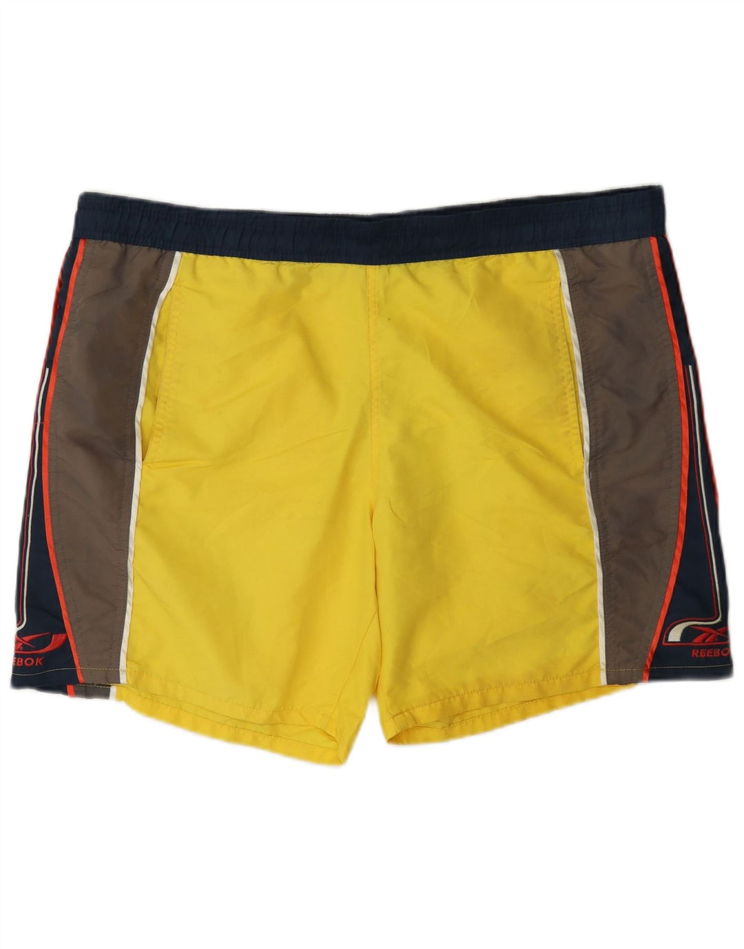 Pantaloni scurți sport Reebok pentru bărbați, mari, galbene, color block
