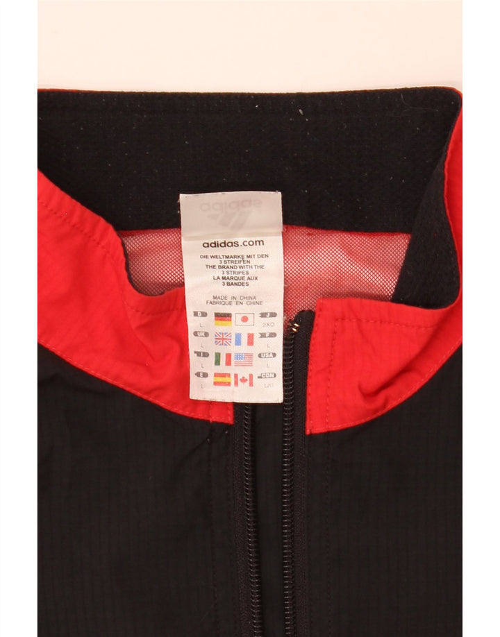 Jachetă de ploaie pentru bărbați Adidas UK 40, mare, roșu, poliester color bloc
